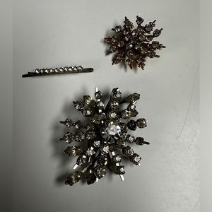 Vintage rhinestone pins and bobby pin